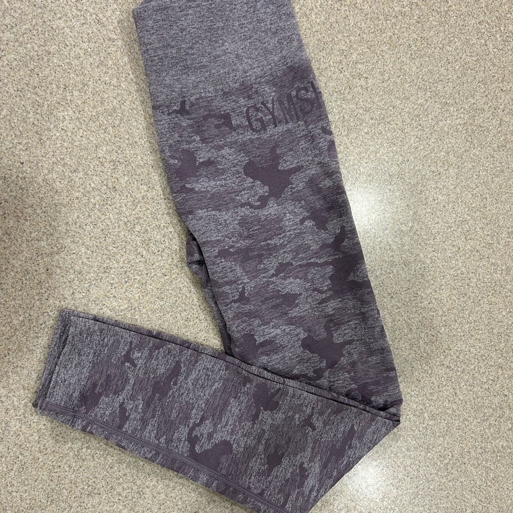 Gymshark Camo purple seamless leggings